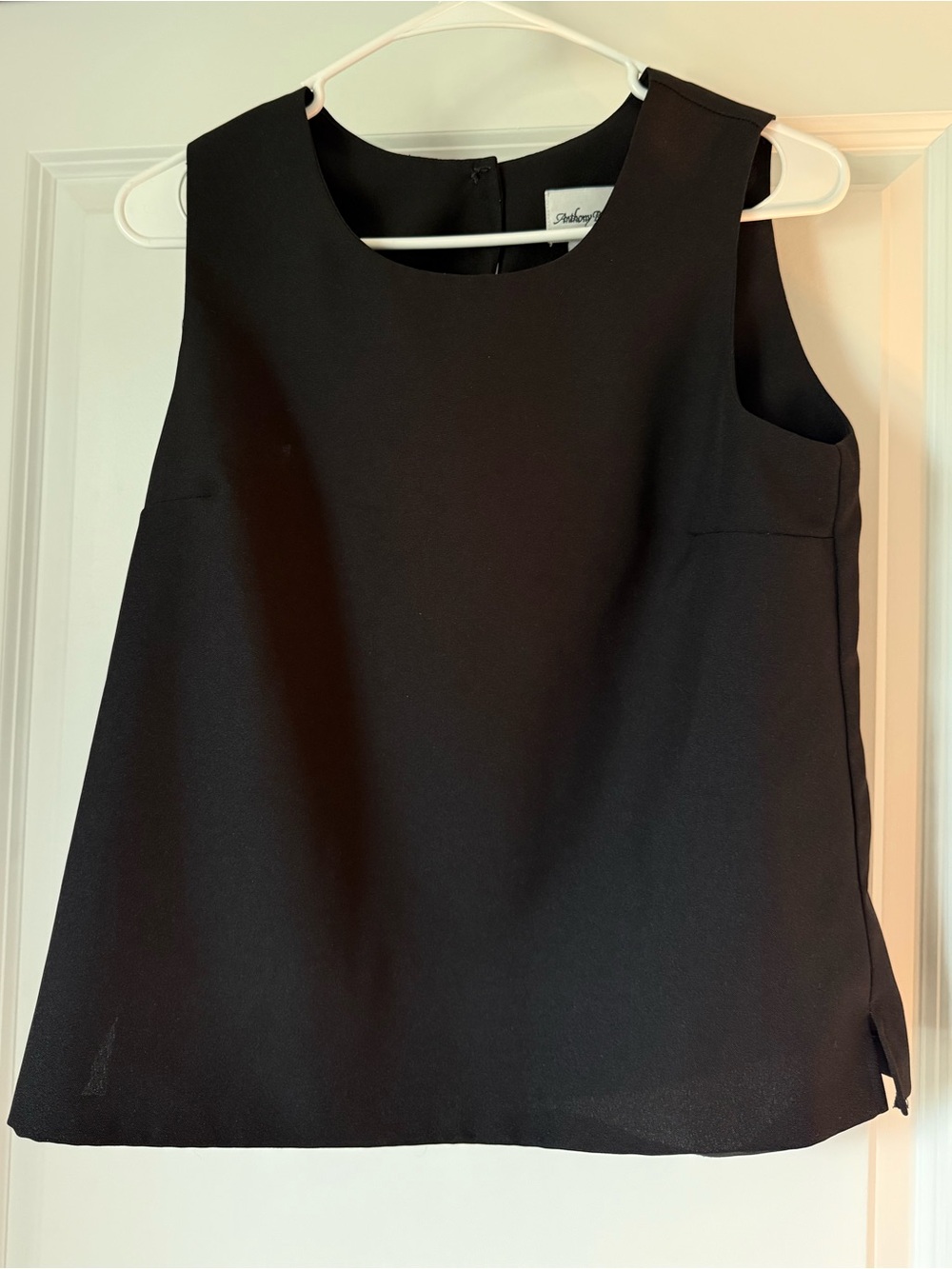 Anthony Richards Black Sleeveless Shell Top Blouse Size 8P Petite